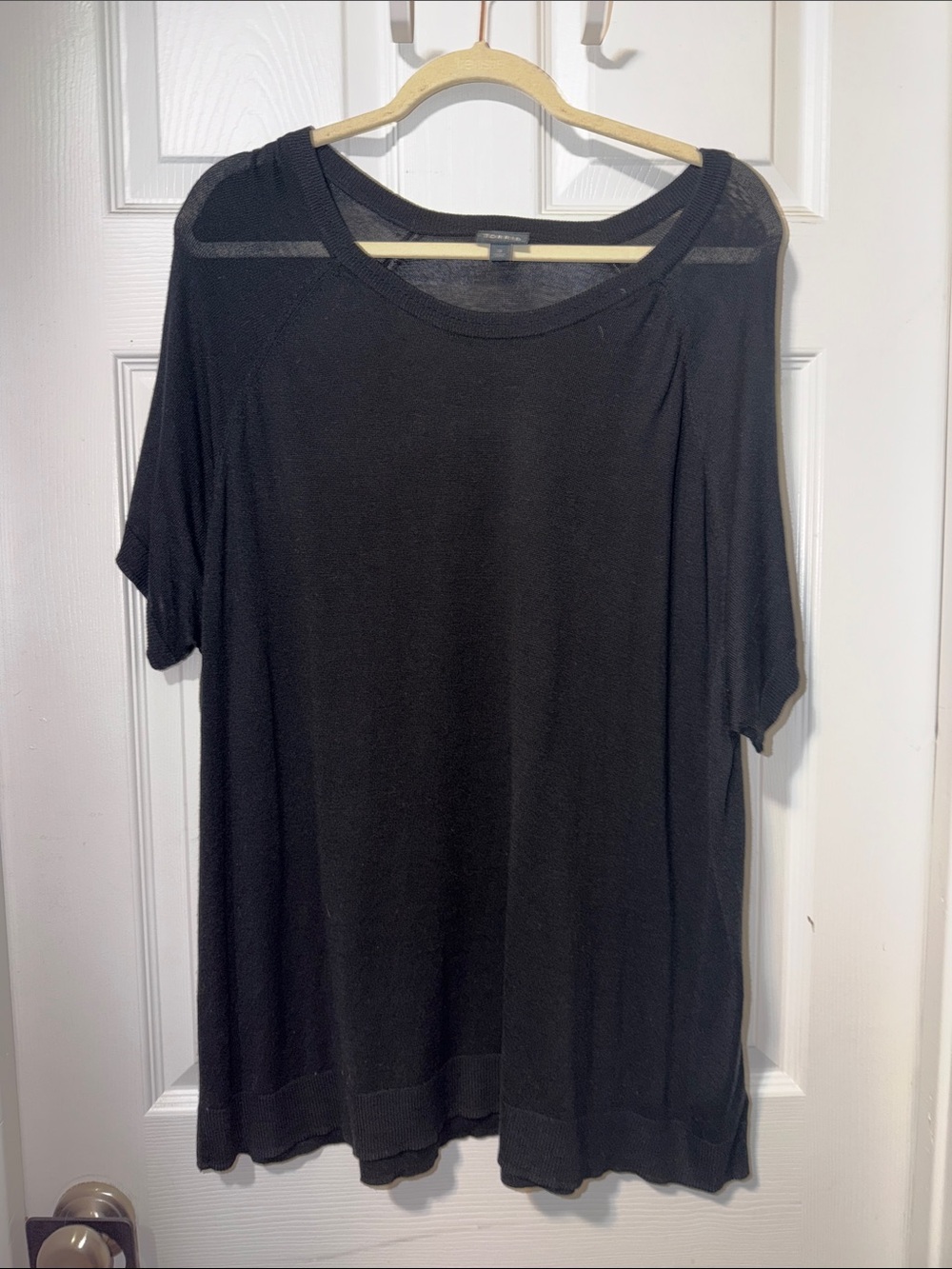 torrid Black Scoop Neck Short Sleeve Tunic Top
